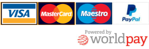 Visa, Mastercard, Maestro and PayPal Welcome